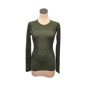 Lululemon Swiftly Tech Long Sleeve Shirt Womens 2 Seamless Thumbholes Running